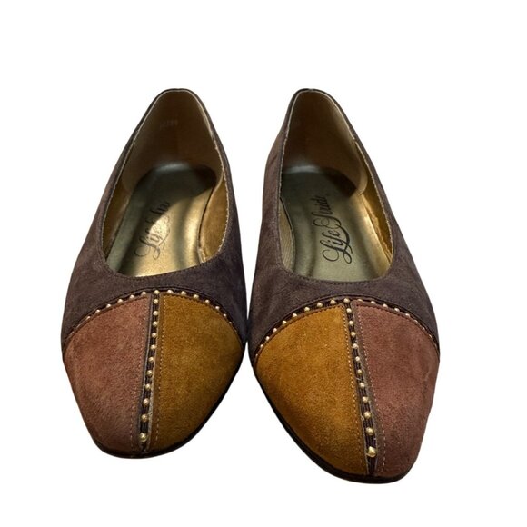 LifeStride Pump Suede Upper Heels for Women for sale | eBay Life Stride Patchwork Suede Shoes Size 8 Low Heel Pump Studded Fall Foliage